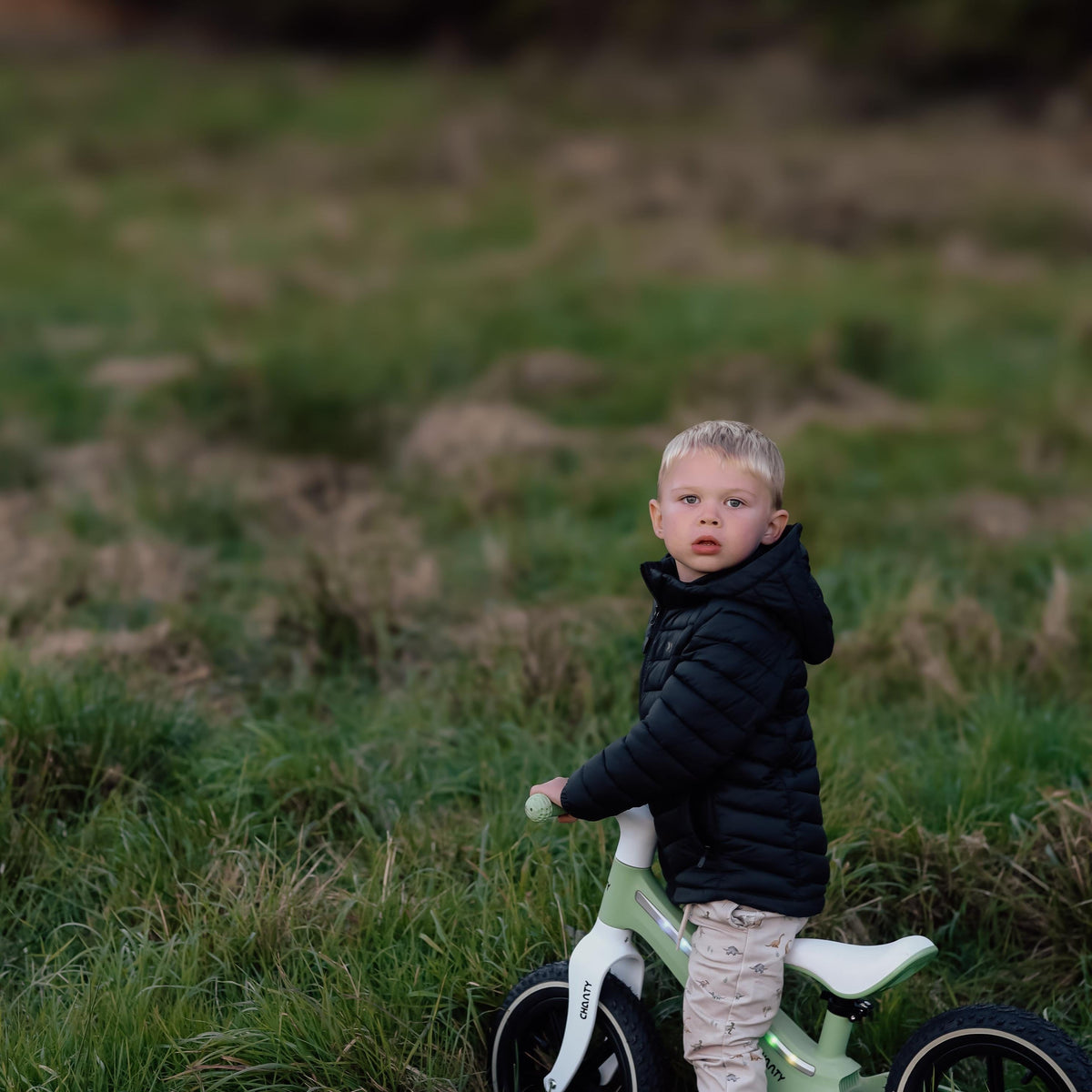 Chanty Go Grøn Løbecykel | Med Integreret Lys