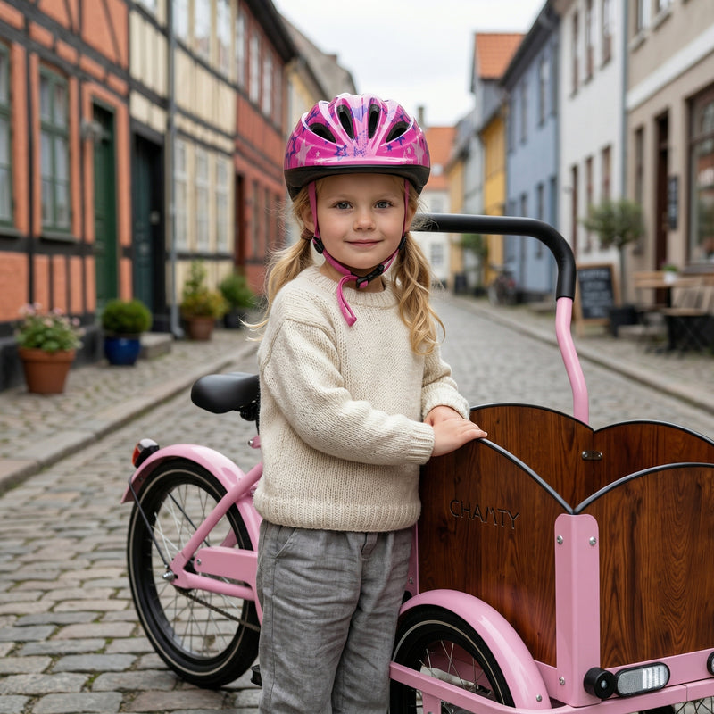 Chanty Børnehjelm– Pink Stjerner