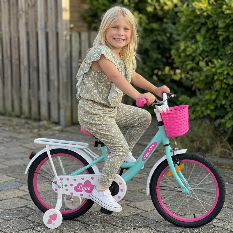 CHANTY Love 16" Mintgrøn Børnecykel | Piger |