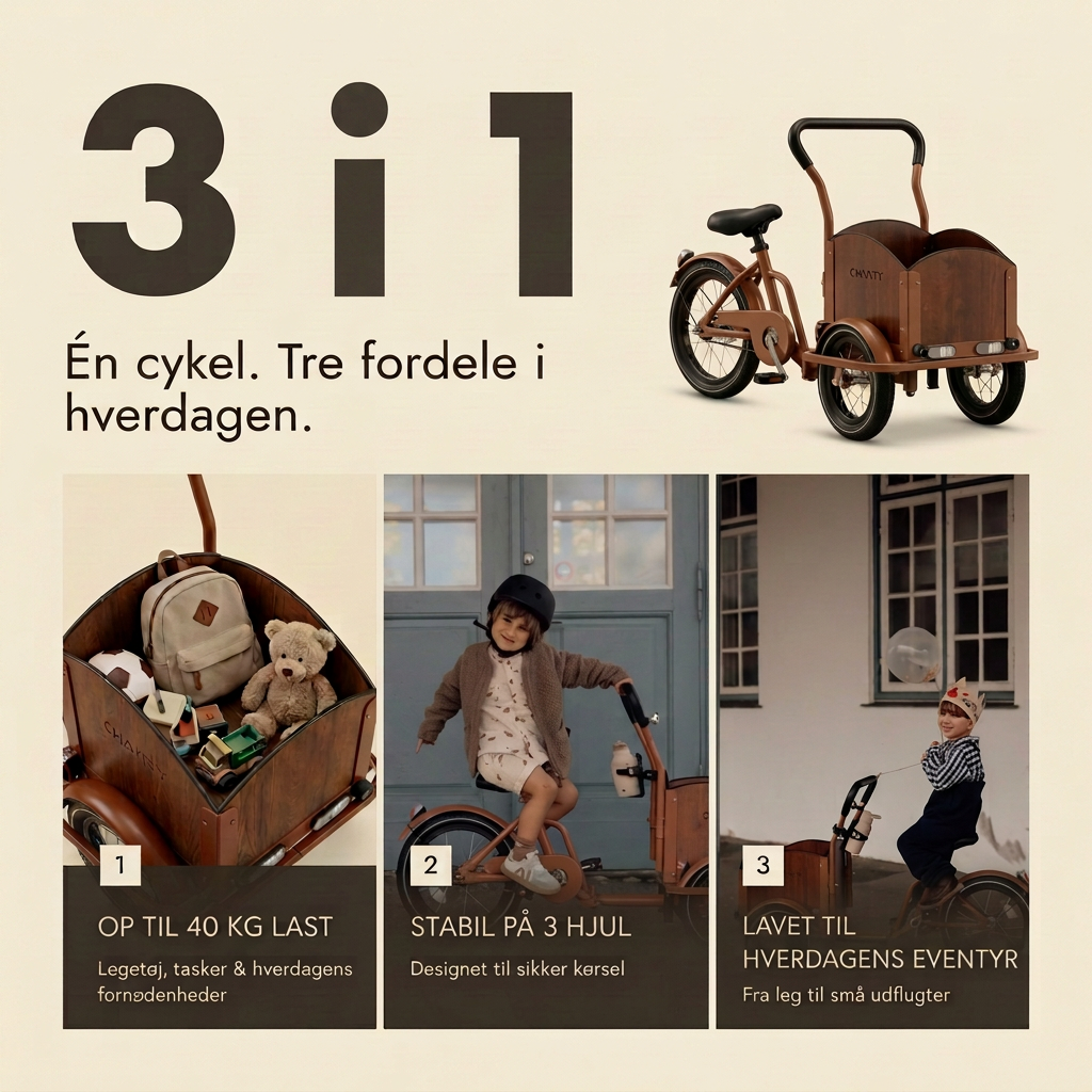 Chanty Cargo Mini - Mørk Kastanje